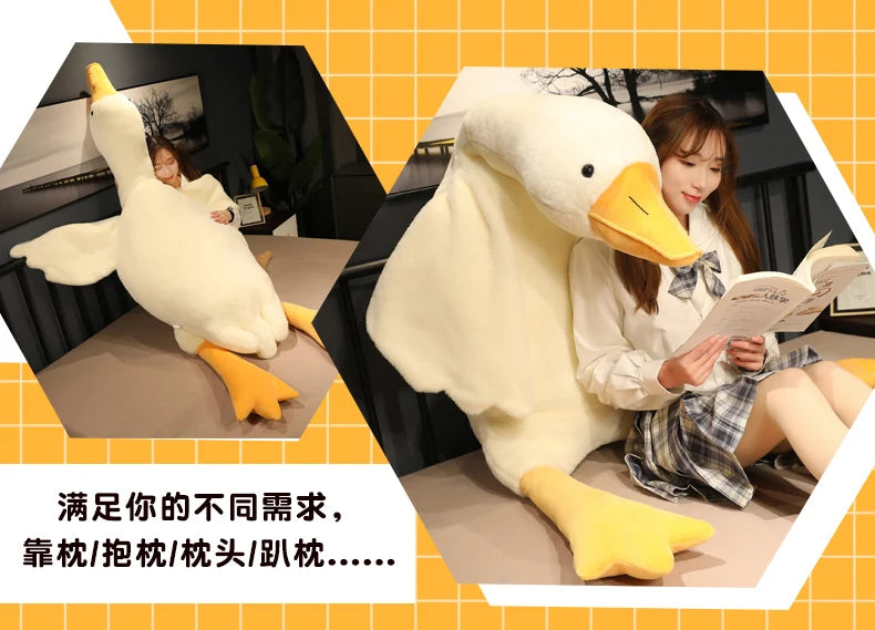 Extra-Large Yellow Duck Plush Pillow