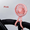 Ventilateur clip rose à 360° pour poussette et appareil de refroidissement portable