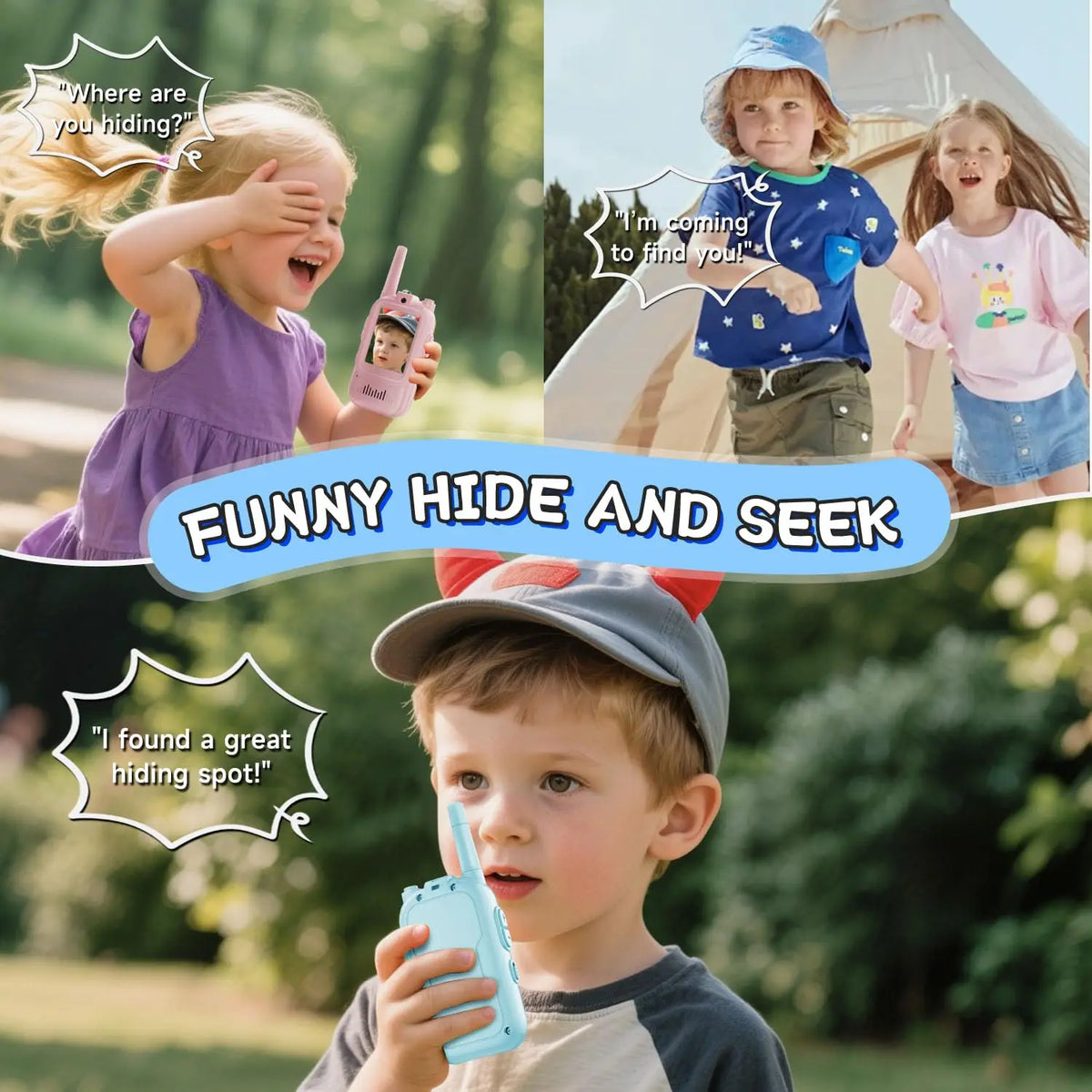 Kids Video Walkie-Talkies with Camera and Screen (2 Pack)