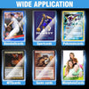 A collection of various trading cards including baseball, sport, Pokemon, game, and miniphoto cards.