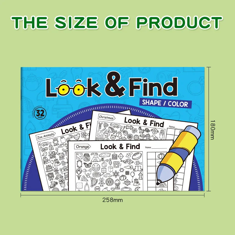 Kids' Seek-and-Find Activity Book – Visual Perception & Handwriting Practice