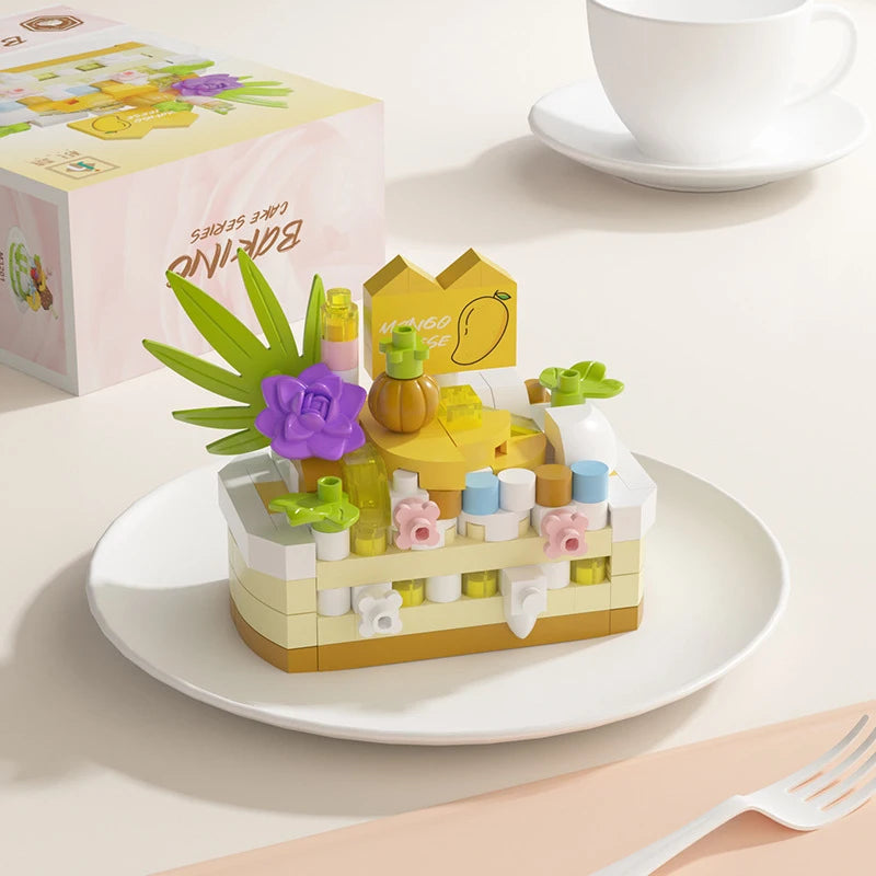 Cake-Shaped Building Block Set for Creative Home Décor