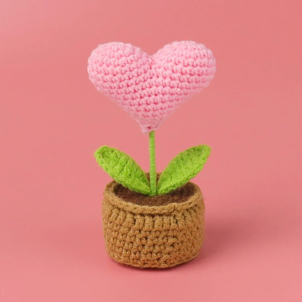 Handmade Crochet Sunflower in Pot