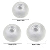 White squishy stress ball cover with refillable shell shown in three sizes.