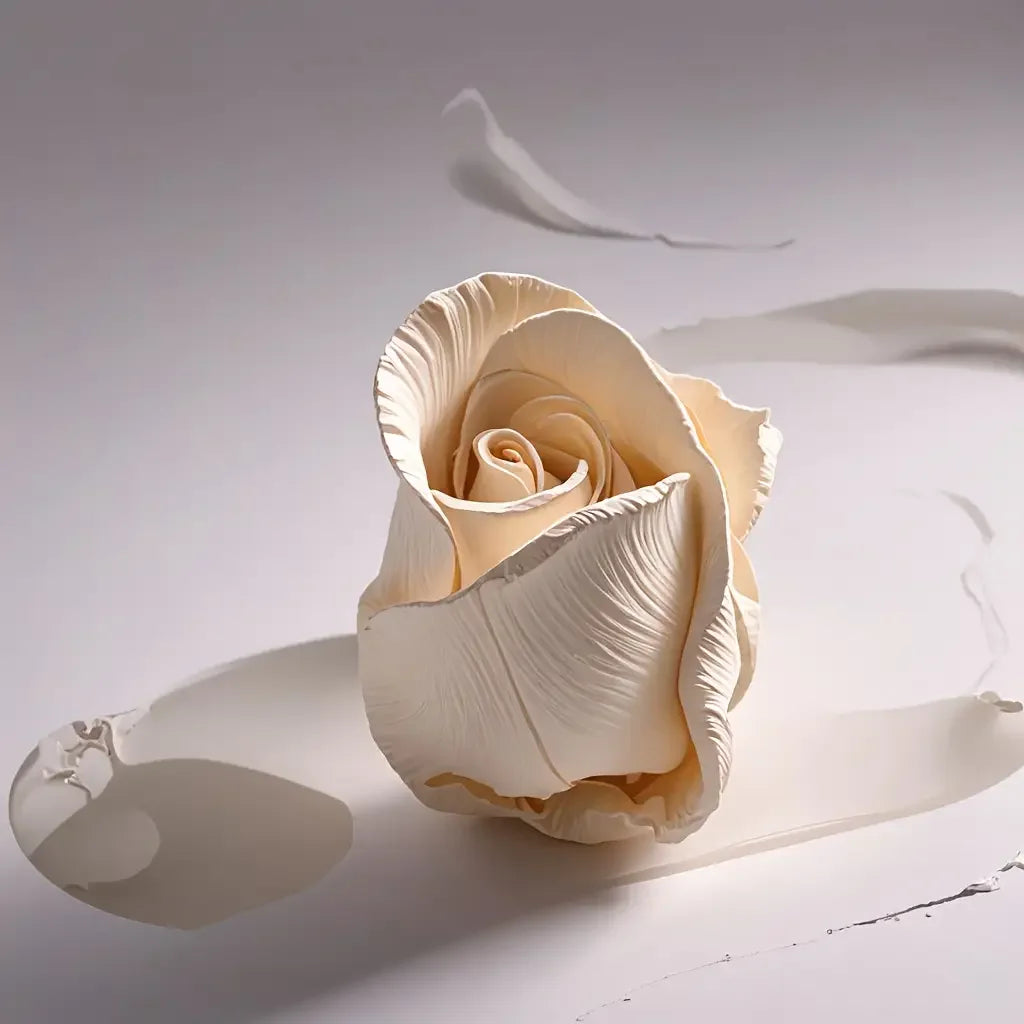 Realistic 5-Petal Rose Silicone Mold for Candles, Soap & Clay Crafts