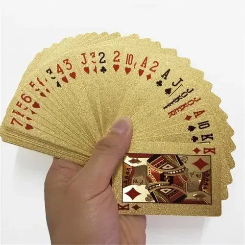 24K Gold Metallic Waterproof Playing Cards