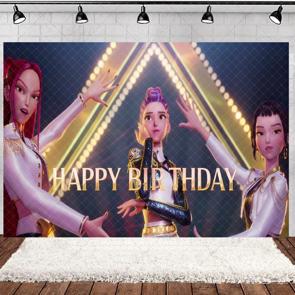 K-Pop Theme Party Backdrop for Birthday Celebrations