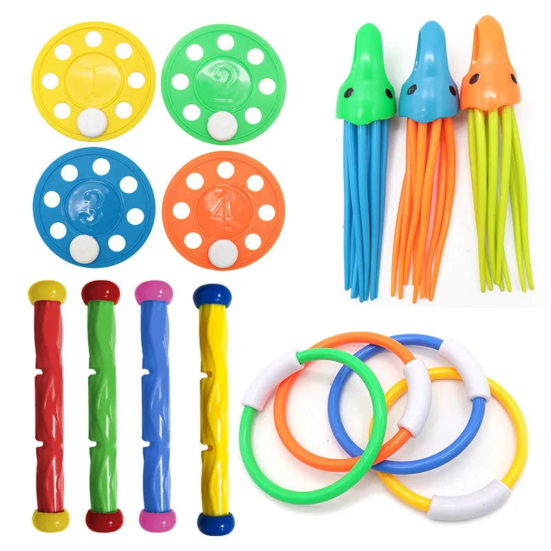 Kids Swimming Pool Diving Toys Set with Pirate Theme