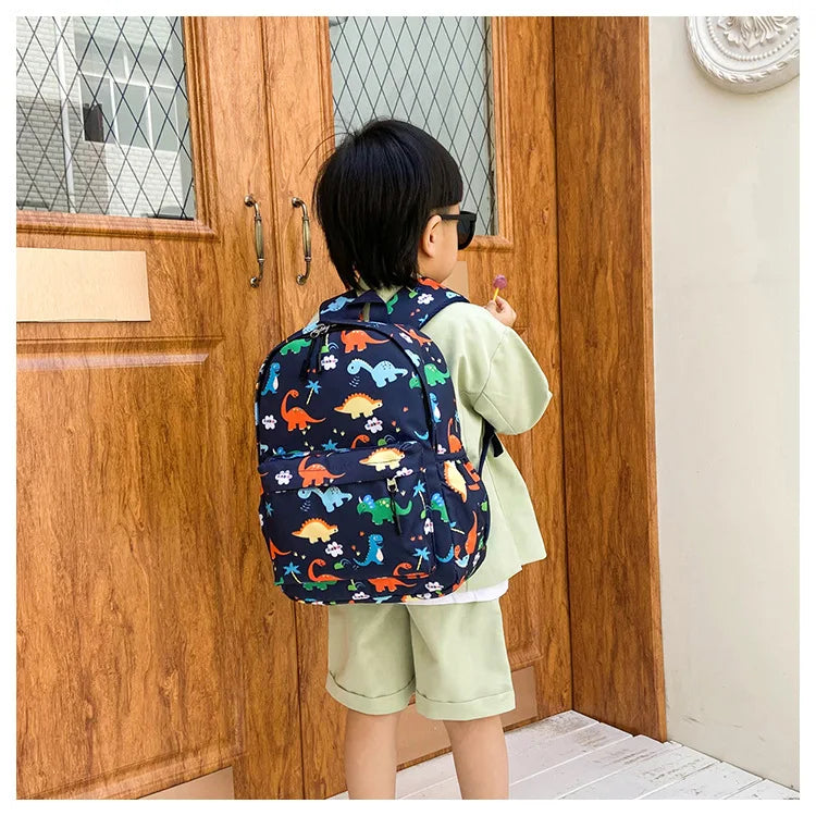 Dinosaur Print Kids Backpack for Kindergarten & School