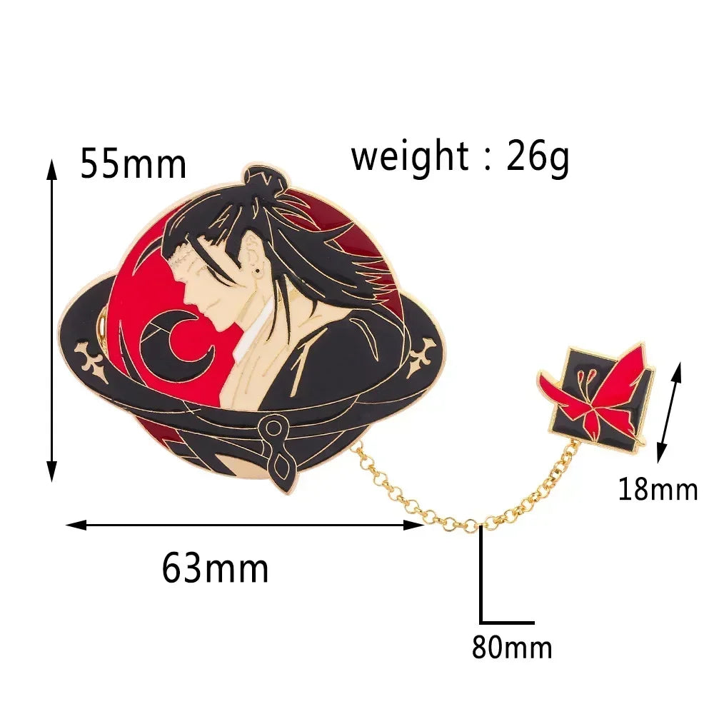 Jujutsu Kaisen Enamel Badge Set with Chain
