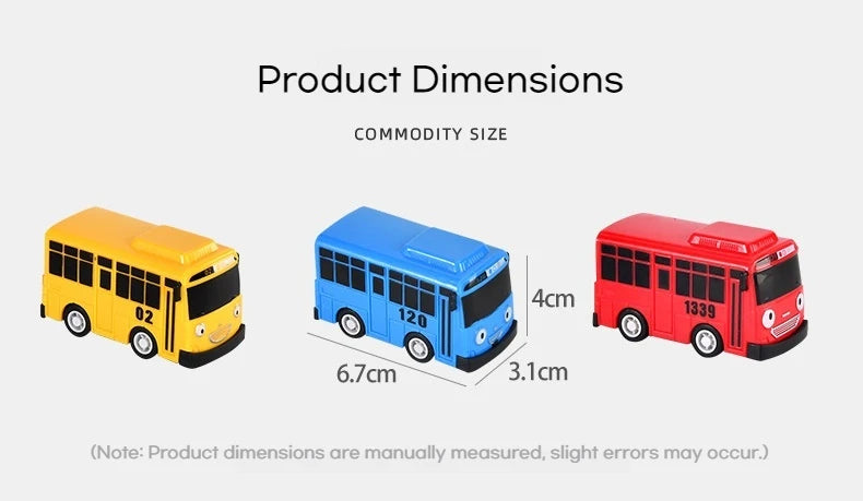Pull-Back Mini Bus Toy with Openable Doors