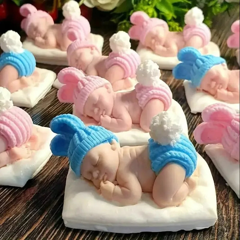3D Sleeping Baby Silicone Mold for Candle, Resin & Soap Making