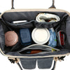 Quilted Multi-Compartment Diaper Bag Backpack
