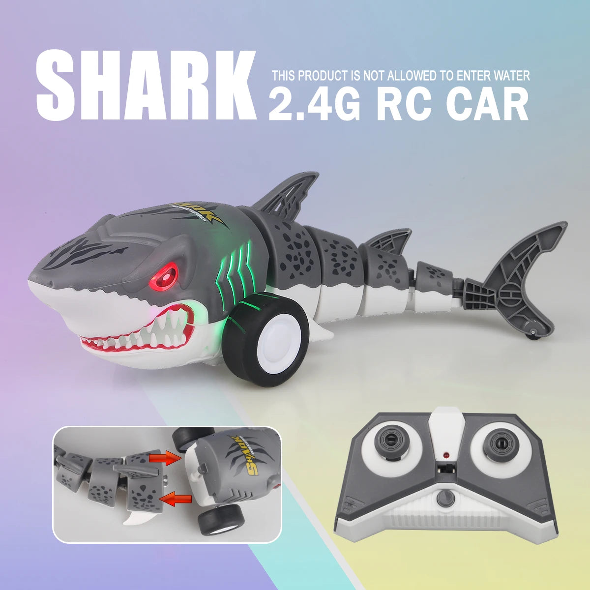 Educational Shark Robot Car with Remote Control and Assembly Kit