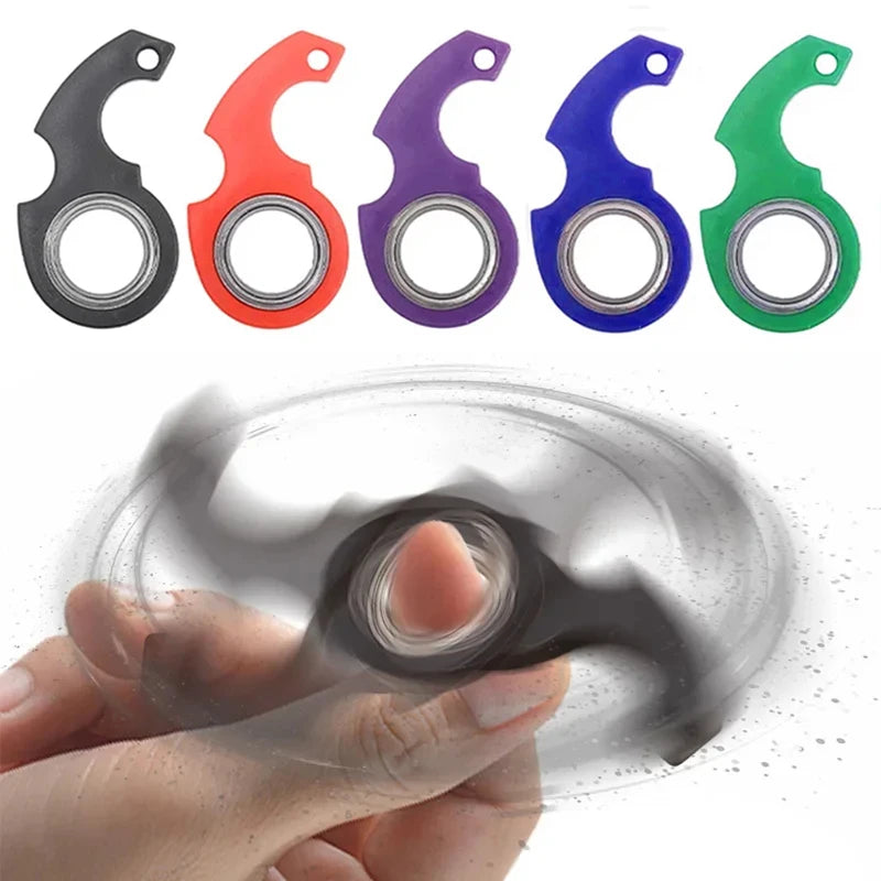 Metal Fidget Spinner Keychain for Stress Relief and Focus