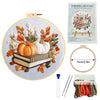 Fall Harvest Pumpkin Embroidery Kit for Adults