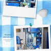 Beach Corner Book Nook Kit – Wooden Miniature Bookend with LED Light