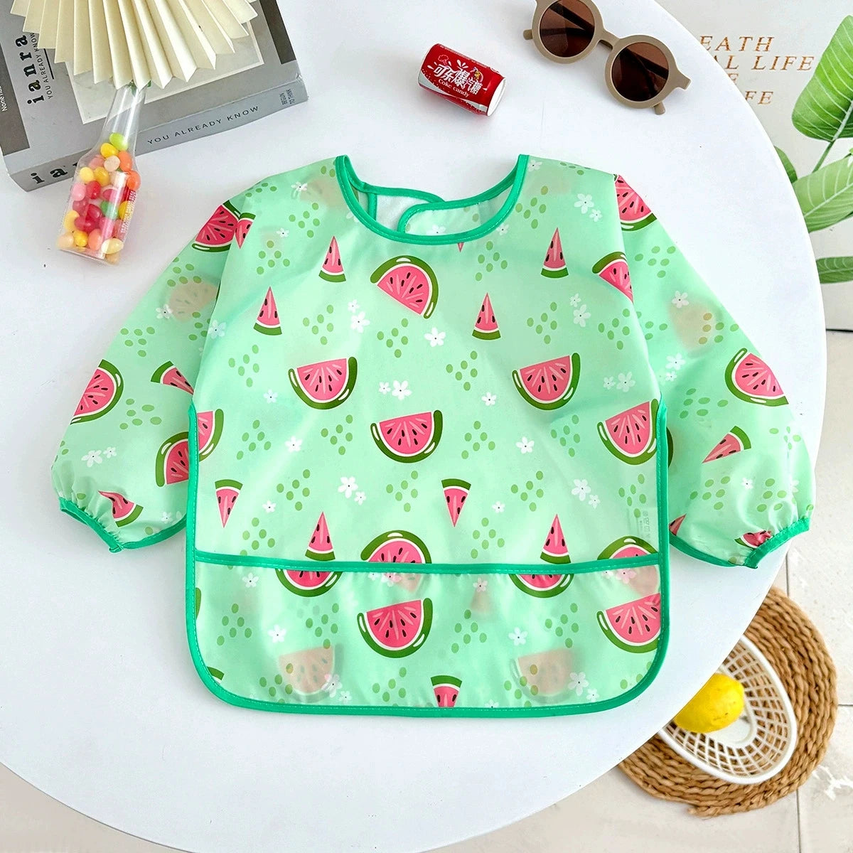Waterproof Long Sleeve Baby Bib with Full Sleeve Protection