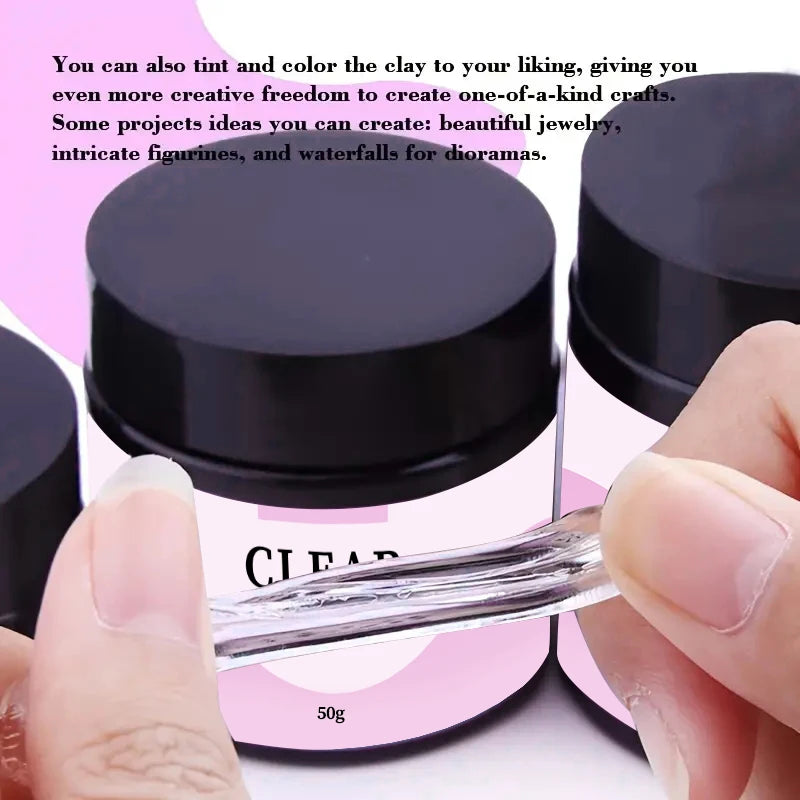 Clear Resin UV Clay for 3D Sculpting and DIY Crafts