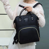 Canvas Baby Diaper Bag with Thermal Bottle Pockets & Hanging Design