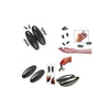 Various magnetic olive snake egg fidget toys and related components shown in different angles