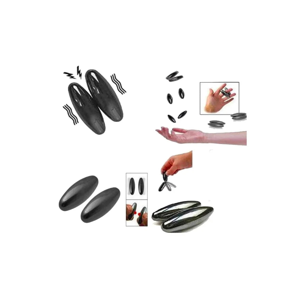 Various magnetic olive snake egg fidget toys and related components shown in different angles