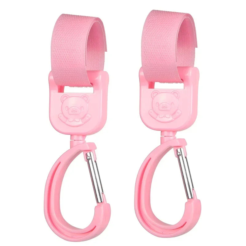 360° Rotating Stroller Bag Hooks – Universal Organizer for Baby Prams