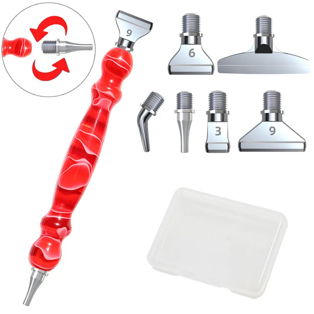 Premium Resin Diamond Painting Pen Set with 6 Replaceable Nibs