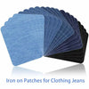 Iron-On Denim Patches for Jeans Repair & DIY Crafts