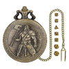 Metal Polyhedral Dice Set with Pocket Watch Case