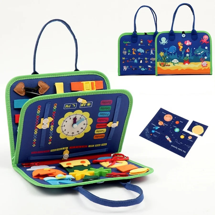 Montessori Busy Board for Toddlers – Sensory Learning & Fine Motor Skills