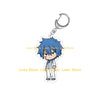 Chibi Loen Store character acrylic keychain featuring a blue-haired male character