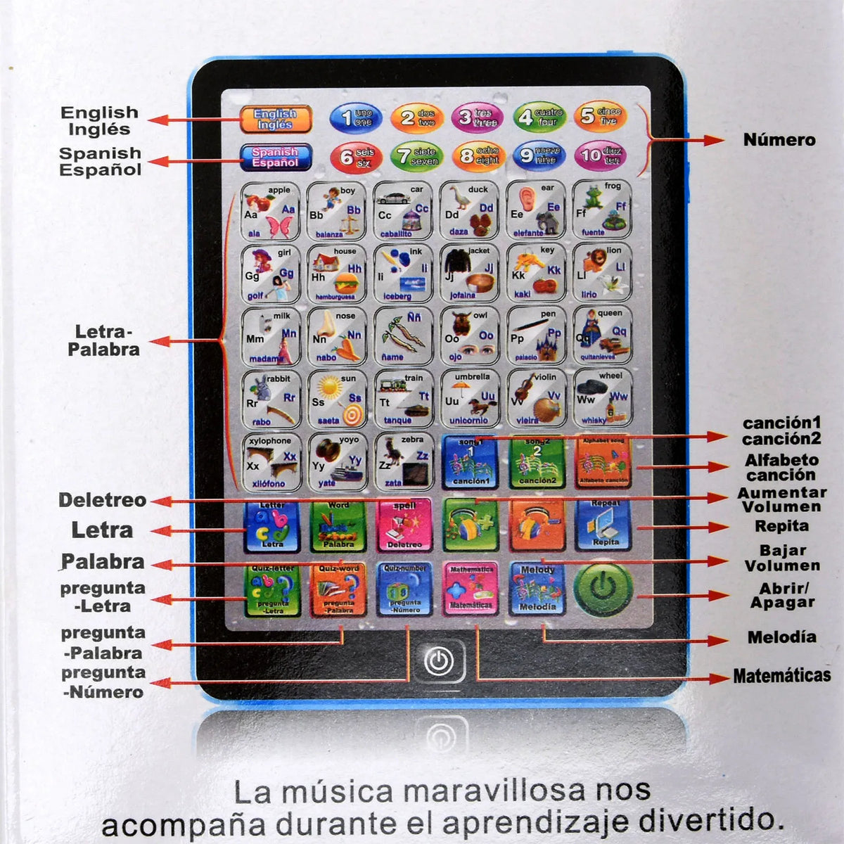 Spanish-English Bilingual Learning Tablet for Kids