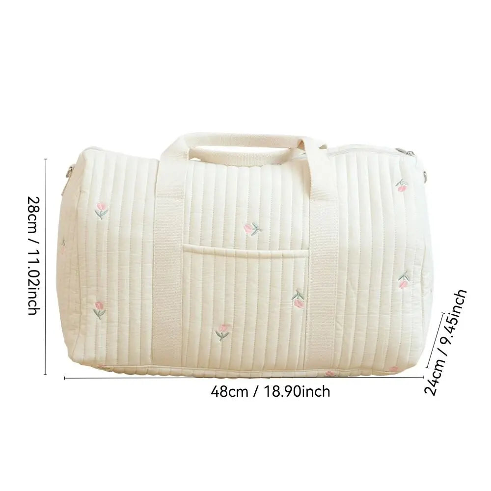 Embroidered Diaper Bag with Large Capacity for Travel & Everyday Use