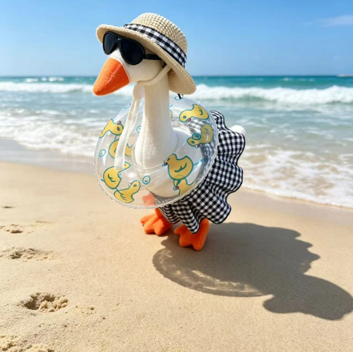 7-Inch Desk Goose Summer Beach Vacation Outfit Set
