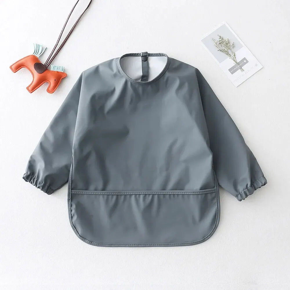 Long-Sleeve Waterproof Baby Bibs for Toddlers