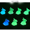 Glow-in-the-Dark Bunny Resin Figurines for Easter & Home Decor