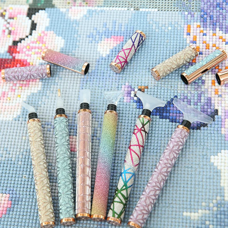 Glitter Diamond Painting Pen Set with 6 Interchangeable Tips