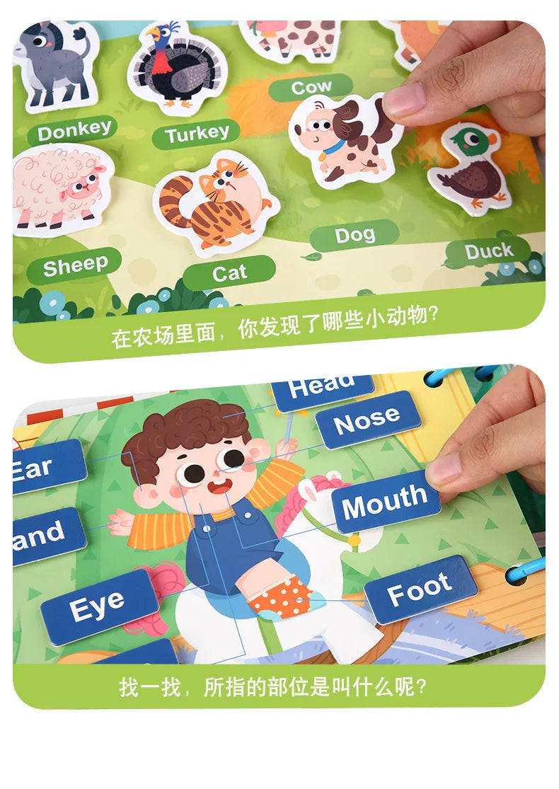 Montessori Toddler Busy Book with Matching Games