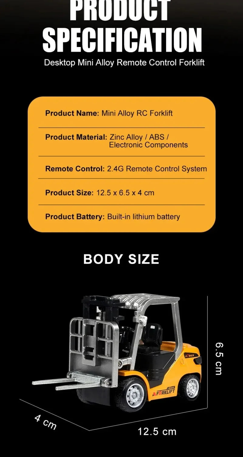 1:64 Scale Remote Control Engineering Vehicle with Lights and Sounds