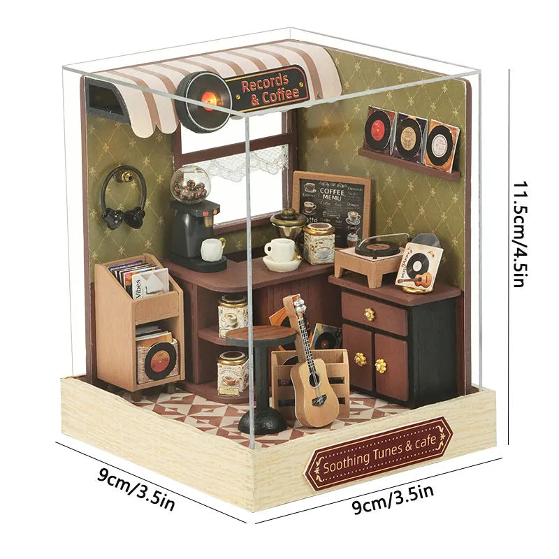 DIY Wooden Book Nook Kit — Miniature Dollhouse 3D Puzzle Bookend