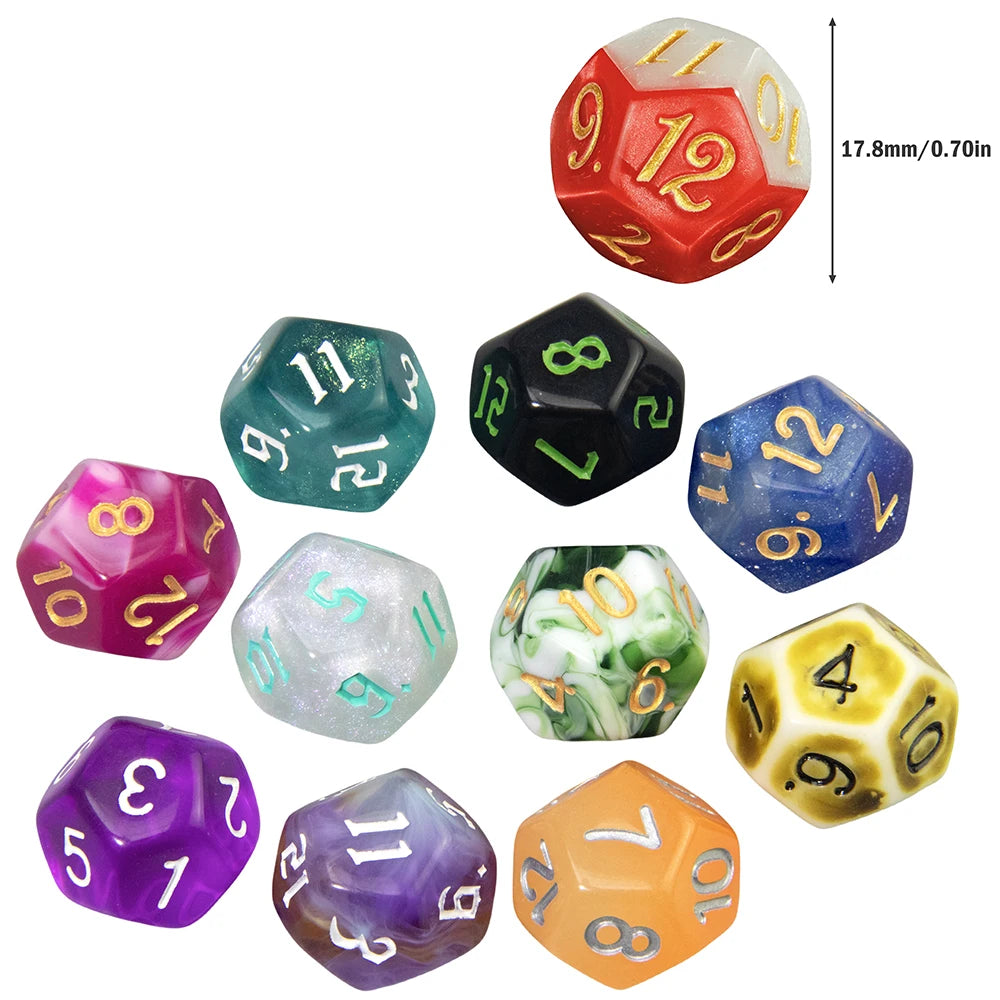 Polyhedral Resin Dice Set (10-Piece) for D&D and RPG