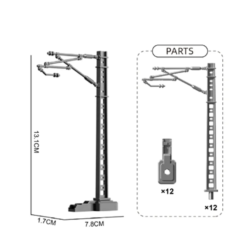 Parts diagram showing components for a vintage steam train set with remote control and spray effect