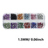 12-Color Glass AB Rhinestone Nail Art Kit
