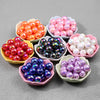 Iridescent Acrylic Round Beads for Jewelry Making (16mm, 20-Pack)