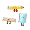 Cartoon Stationery Plush Pillow Set – Soft Ruler, Pencil & Notebook Pillows for Kids