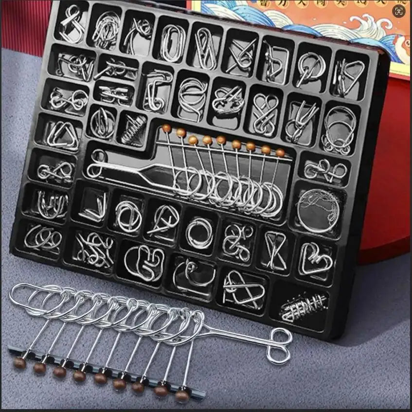 Metal Wire Puzzle Brain Teaser – Disentanglement IQ Game for All Ages
