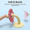 Flower-Shaped Silicone Baby Teether with Stand