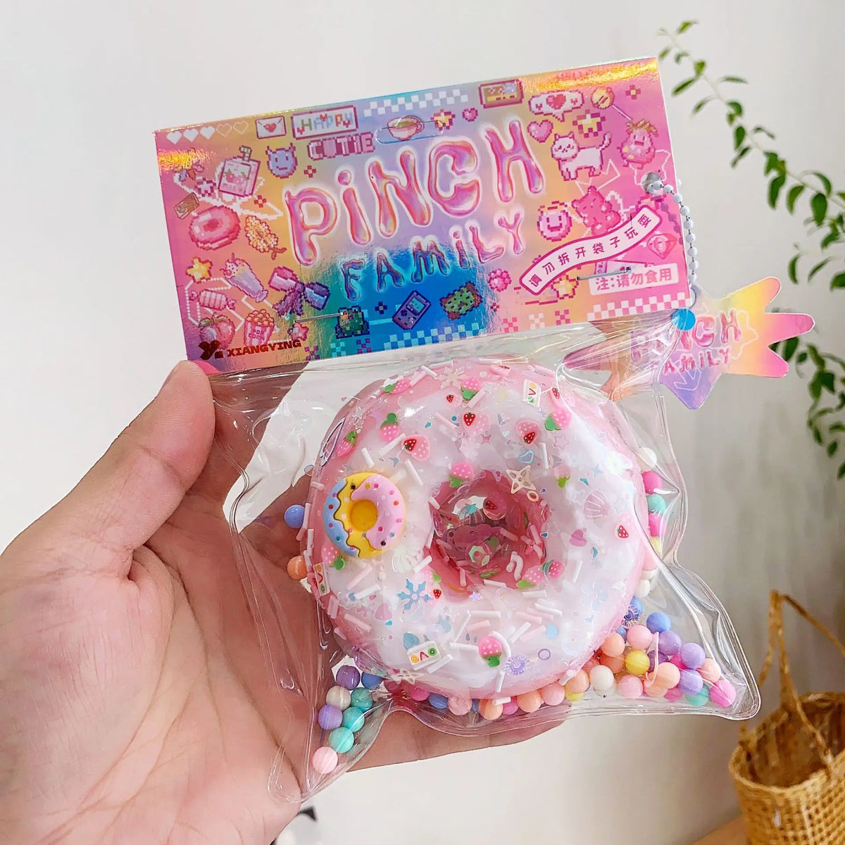 Kawaii Donut Cat Paw Squeeze Toy – Stress Relief Sensory Play