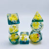 Acrylic Polyhedral Dice Set with Animal Duck Fillers